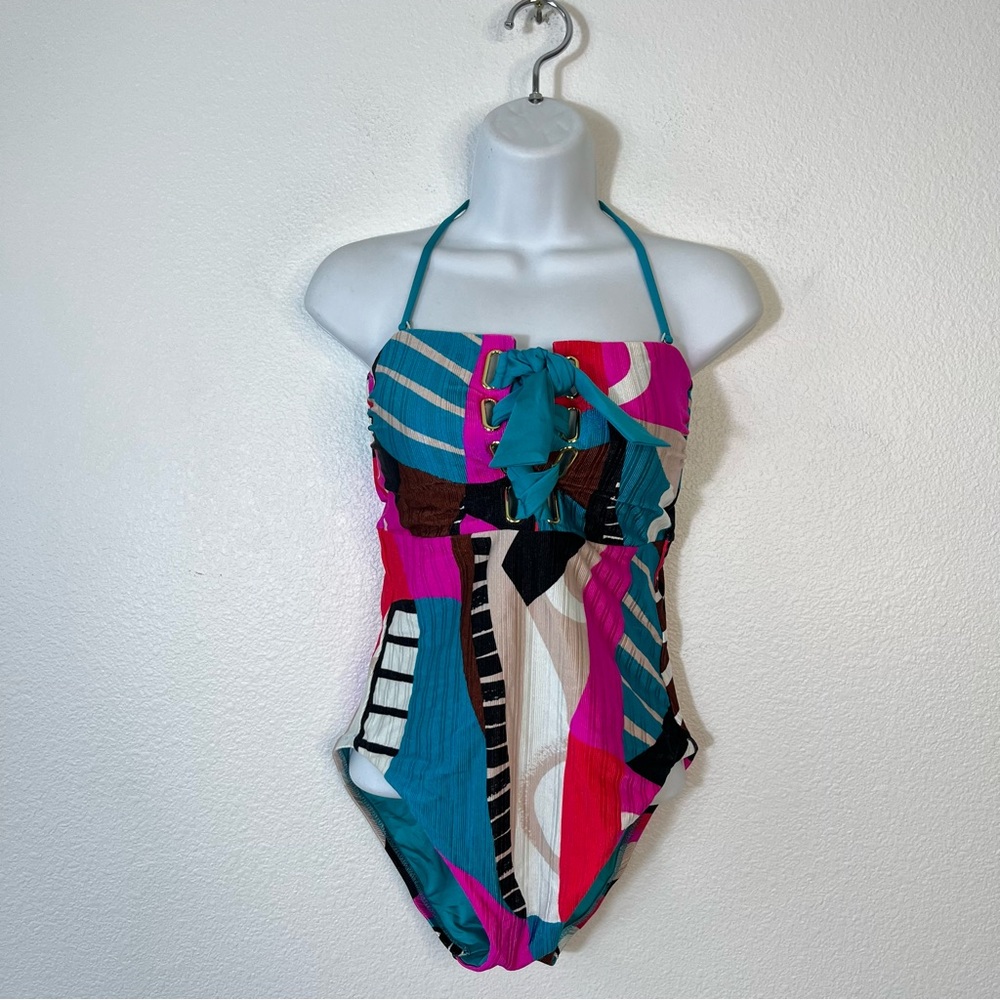 NEW Trina Turk Swim Abstract Print One Piece Swimsuit Size 6